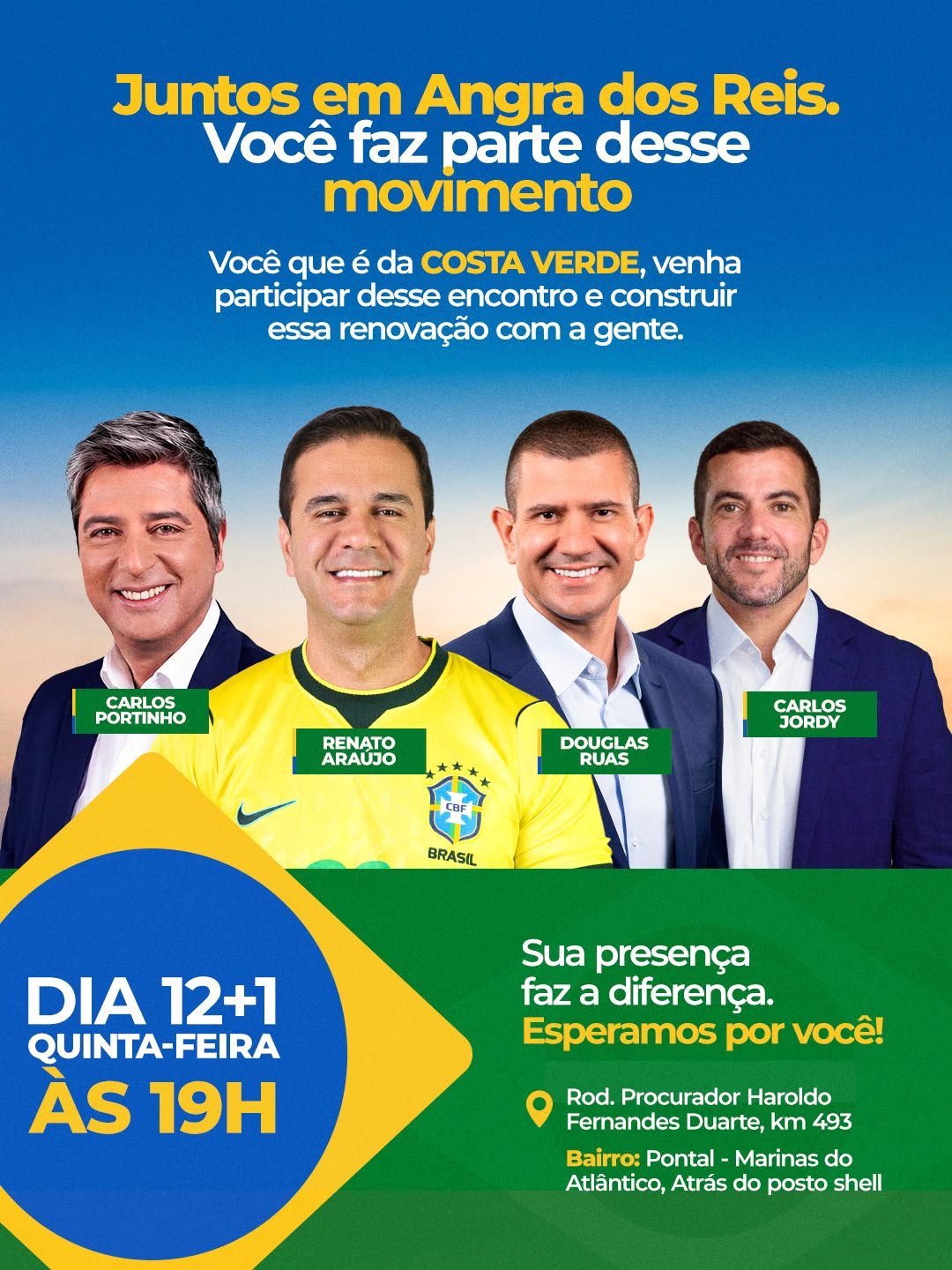 Renato Araújo reúne lideranças políticas em Angra dos Reis nesta quinta-feira