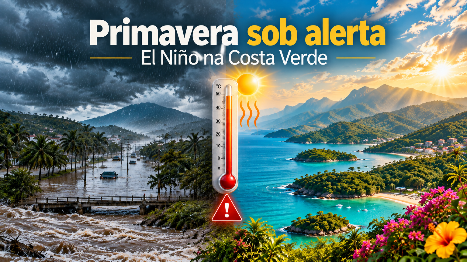 Costa Verde entra em alerta para chuvas intensas e deslizamentos