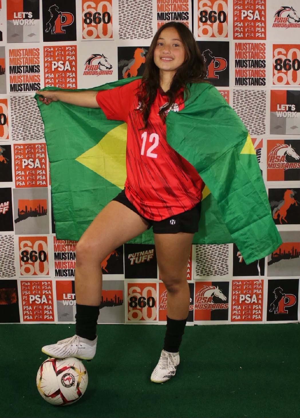 Posando com a bandeira do Brasil!