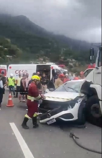 Print de vídeo do acidente